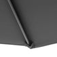 Φ10' Deluxe Patio Umbrella Outdoor Market Parasol Banana Hanging Offset Sunshade Crank Cross Base Grey