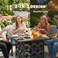 28-Inch Propane Fire Pit Table with Wind Guard