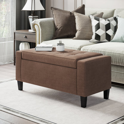 36" Tufted Storage Ottoman Bench