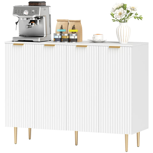 Sideboard Buffet Cabinet with Adjustable Shelves - White