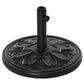 29lbs Cement Round Umbrella Base Heavy Duty 19" HDPE Parasol Stand, Black