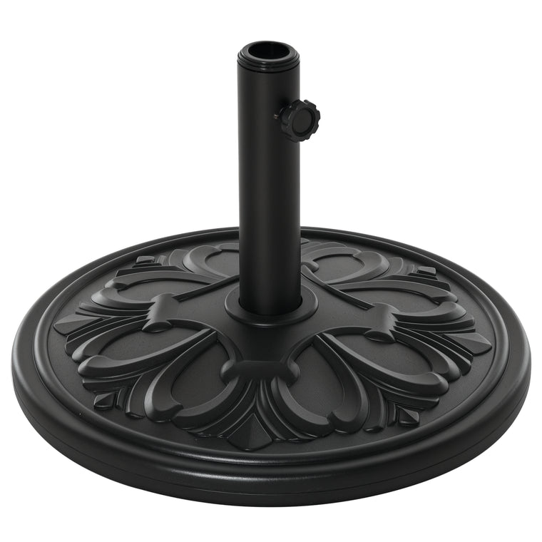 29 lb Black Cement Round Umbrella Base, Heavy Duty