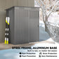 5.2' x 3.5' Outdoor Storage Shed, Easy to Assemble Metal Garden Shed, for Backyard, Lawn, Patio, Light Grey