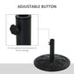 29lbs Cement Round Umbrella Base Heavy Duty 19" HDPE Parasol Stand, Black