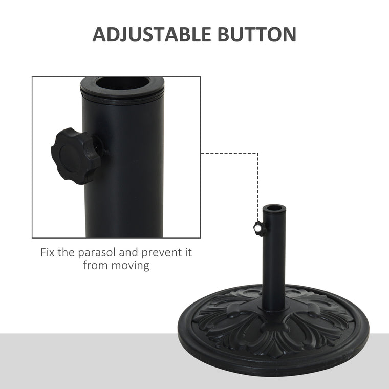 29 lb Black Cement Round Umbrella Base, Heavy Duty