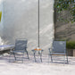3 Pieces Outdoor Bistro Set, Folding Patio Table and Chairs with Tempered Glass Tabletop for Garden, Deck & Backyard