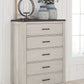 Darborn - Gray / Brown - Five Drawer Chest