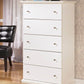 Bostwick - White - Five Drawer Chest