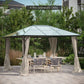 Gazebo Curtains, 10' x 12' Universal Replacement Privacy Curtain, 4-Panels Sidewall with Hooks/C-Rings, Beige