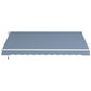 12' x 10' Manual Retractable Awning Outdoor Sunshade Shelter with Adjustable & Versatile Design, Light Grey