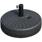 48 lb Heavy Duty Patio Umbrella Base, Water Filled Market Umbrella Stand with Steel Pole for Outdoor, Backyard, Black