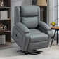 PU Leather Power Lift Recliner with Remote - Grey