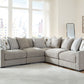 Aslan Court - Sectional With Ottoman Set