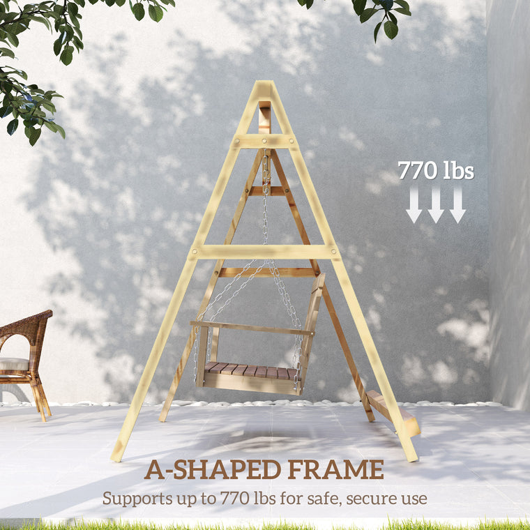 770lbs A-Frame Porch Swing Stand with Reinforced Bars