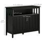 Sideboard Buffet Cabinet with 2 Doors - Black
