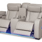 Boyington - Power Reclining Loveseat with Console/Adj Hdrst - Gray
