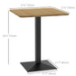 28" Square Dining Table, Modern Dining Room Table with Steel Base, Space Saving Small Kitchen Table, Dark Brown