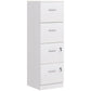 4-Drawer Vertical Filing Cabinet with Lock - White