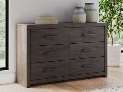 Prendonea - Charcoal - Six Drawer Dresser - Forward Furniture