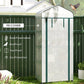 Portable Greenhouse, Outdoor Hot House Plant Flower Greenhouse with 4 Tier Shelves, PE Cover, White