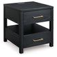 Winbardi - Black - Rectangular End Table