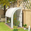 Walk-in Lean-to Greenhouse, Outdoor Gardening Green House with Zipper Roll-up Doors and Window, 7' x 3' x 5', White