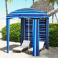 70.1" x 70.1" Blue Stripe Cabana Umbrella with Walls