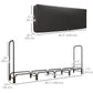 8ft Outdoor Firewood Rack with Cover, Adjustable Wood Storage Holder, Indoor Outdoor Log Rack, Black