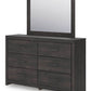 Hollivern - Dark Gray - Dresser And Mirror - Forward Furniture