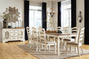 10 Pc. Table, 8 Ladderback Chairs, Server