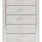 Altyra - White - Five Drawer Chest - Forward Furniture