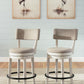 Robbinsdale - Upholstered Swivel Barstool (Set of 2) - Antique White