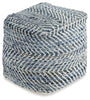 Chevron - Pouf - Blue