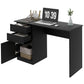 Computer Desk with Drawers and Cabinet - Black