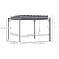 9.7' x 9.7' Outdoor Pergola with Retractable Roof, Aluminium Louvered Pergola Canopy Gazebo for Lawn Garden Patio, Grey