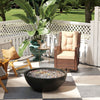 PE Rattan 360° Swivel Patio Chair with Cushion, Brown