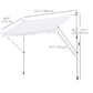 10x5ft Manual Retractable Awning, Patio Sun Shade Canopy Shelter with 5.6-9.2ft Support Pole, Water Resistant UV Protector, for Window, Door, Porch, Deck, White