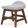 Lyncott - Home Office Desk Chair - Light Gray / Brown