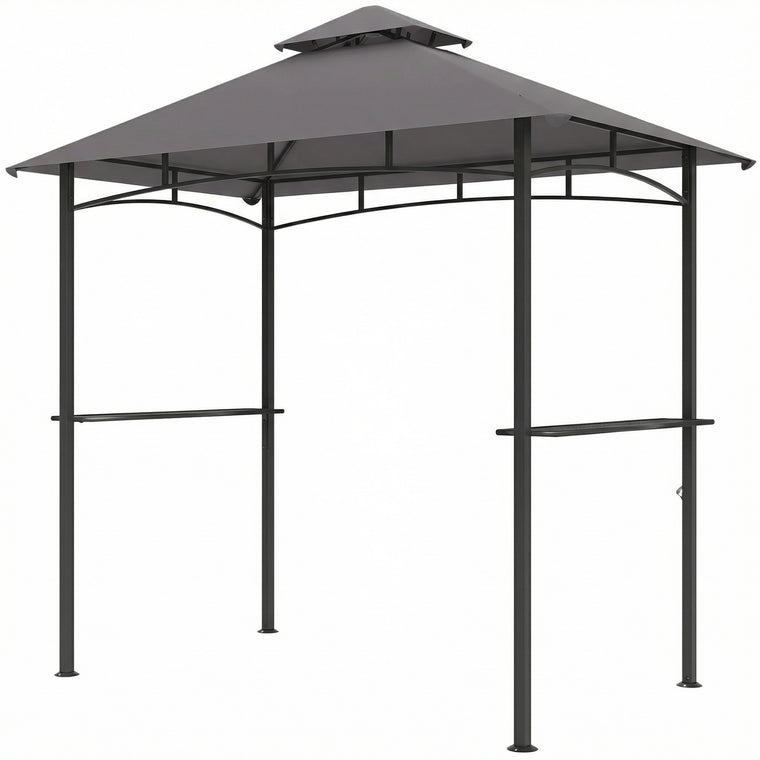 8' x 5' BBQ Grill Gazebo with Double Tiered Canopy
