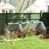 Portable Mini Greenhouse Tunnel Growing Tent Plants Flower Warm House w/ Zippered Roll-up Doors, Clear
