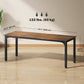79" Computer Desk with Metal Legs - Rustic Brown