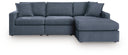 3 Pc. Sectional Sofa With RAF Corner Storage Chaise