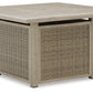 Cliff Trails - Square Fire Pit Table - Beige