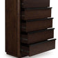 Dilenno - Dark Brown - Five Drawer Chest