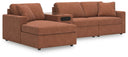 4 Pc. Sectional With Laf Corner Chaise And Audio Console