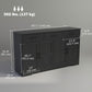 Sideboard Buffet Cabinet with 3 Drawers - Distressed Black
