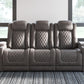 Hyllmont - Gray - Pwr Rec Sofa With Adj Headrest