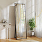 Full Length Mirror, 64" x 21" Rectangle Full Body Mirror with Dual-Tone Frame for Bedroom, Black