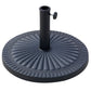 31 lbs Resin Round Market Umbrella Base Holder 19" Decorative Parasol Stand for Patio, Outdoor, Backyard, Bronze