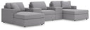 5 Pc. Pit Sectional With Storage Consoles